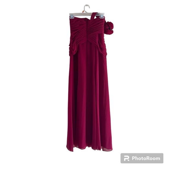 Dark Red Bridesmaid Dress - Picture 2 of 4